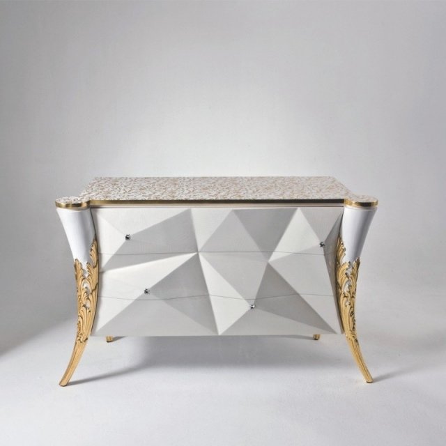 príborník nápady dizajn zásuvky zlaté detaily ROZZONI MOBILI DARTE-motýľ