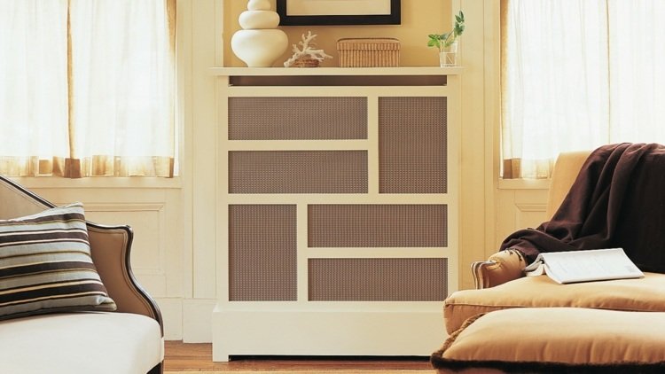 Nápady na obloženie chladiča - vytvorte vzory z pásikov nápady obkladové mriežky chladičové pásy moderný vzor imitácia bočného stolíka