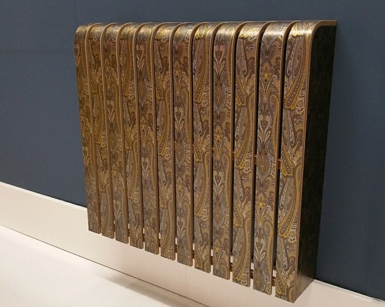 Pekný obklad radiátora môže slúžiť ako dekorácia na stenu nápady obklady radiátorov laminát materiál vzor moderná forma