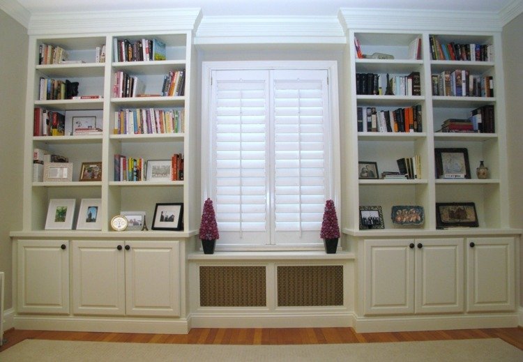 Nápad na poličku a úložný priestor nápady na obklady radiátorov police nástenná jednotka skrine biele drevo