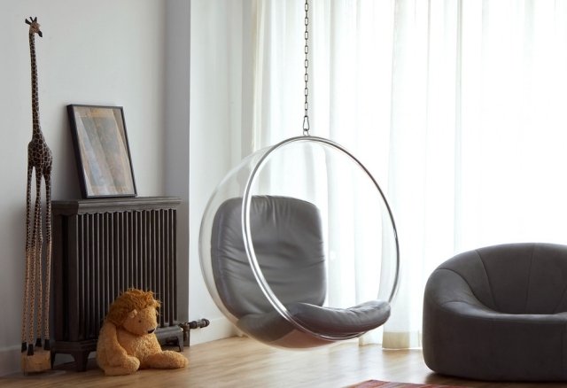 Závesná stolička Acryl Bubble Chair Aarnio-Eero Nápady na dizajn nábytku Závesné kreslo Akrylová bublinková stolička Aarnio-Eero Nábytok vnútorná záhrada