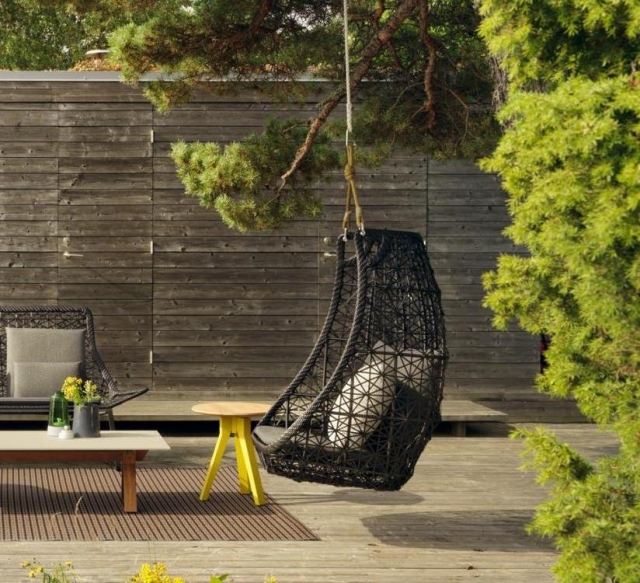 vaječný čierny nápady bývania dizajnový nábytok závesná stolička-kittal