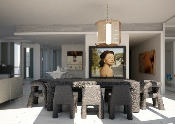 ultramoderný interiér jedálne