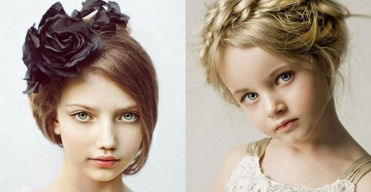 Pletené updos ako skutočné dámy Dievčenské účesy kreatívne-updo-spletené-vlasy-kvet-jemná-princezná