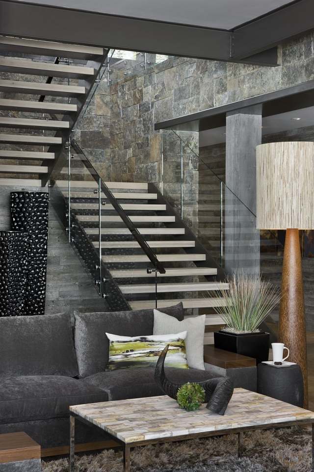 schody dizajn sklenené zábradlie kovové skrutky schodiskový dizajn-sklenené zábradlie-kovové skrutky