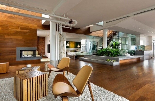 nápady na výzdobu domu, podkrovie, otvorený pôdorys, interiér, záhradné drevené obloženie domáci dekor-nápady-loft-otvorený-pôdorys-interiér-záhrada-drevené obloženie