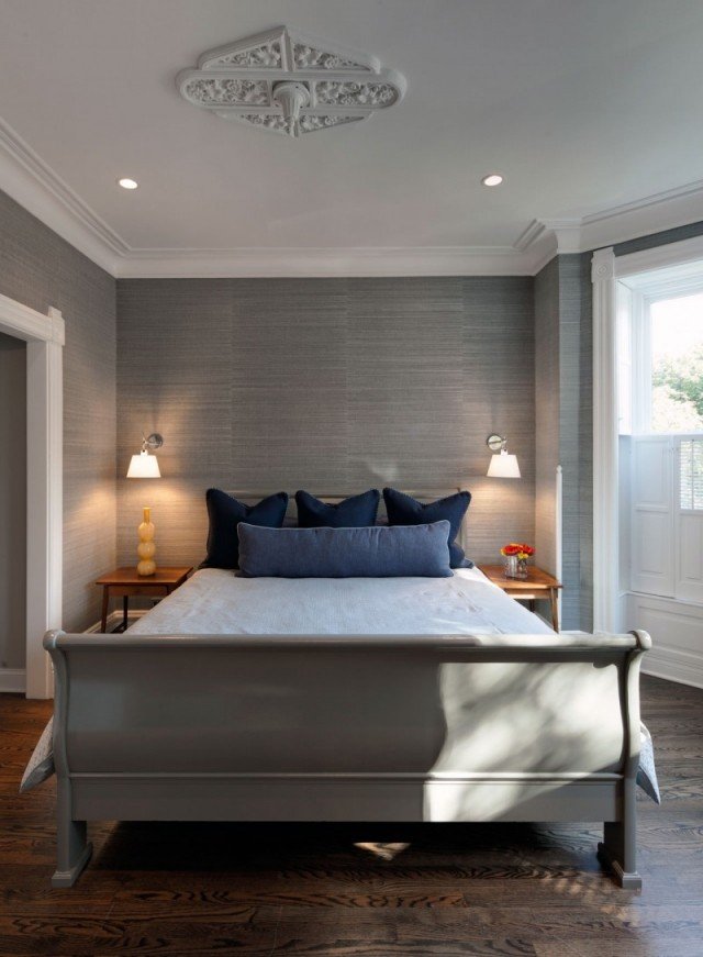 Nápady na dizajn steny v spálni moderná sivá tapeta povrchová štruktúra-lincoln-park Nápady na dizajn steny Moderná štruktúra povrchu sivých tapiet