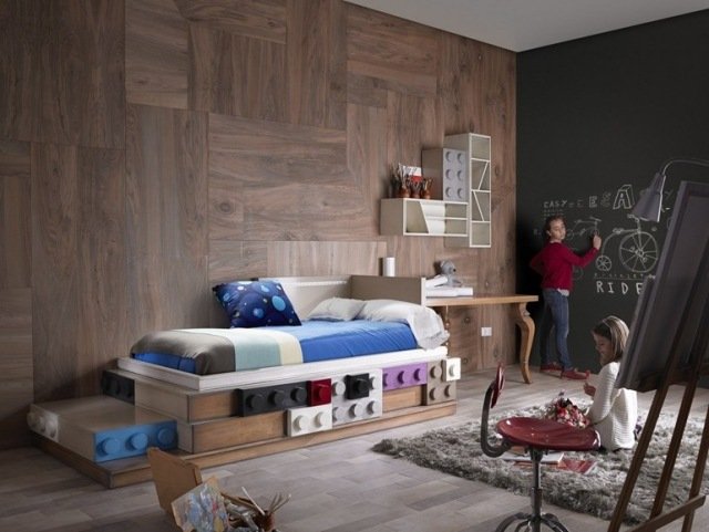 drevená-jednolôžková posteľ-úložný priestor-detská izba-LEGOS-Lola-Glamour