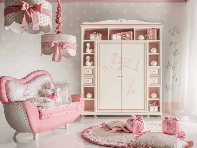 zostava nábytku do detskej izby-dievčatá-ružová-biela-ebanisteria-bacci-taliansko-kolekcia SOPHIE
