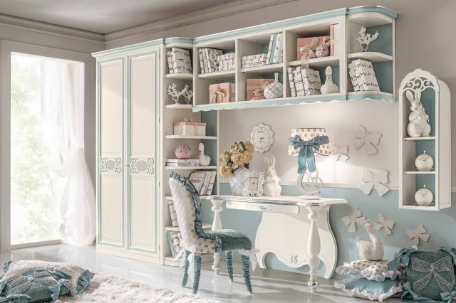 Nápady do detskej izby -maedchen-biela-modrá-nábytok-klasický-dizajn-ebanisteria-bacci