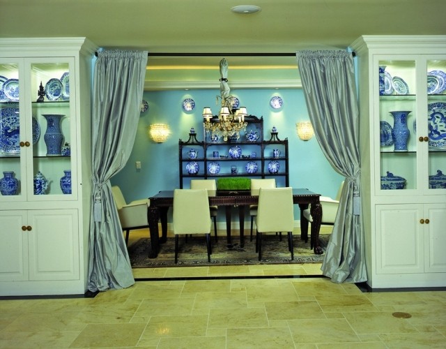 vady nábytku eklektický čínsky set zelená farba