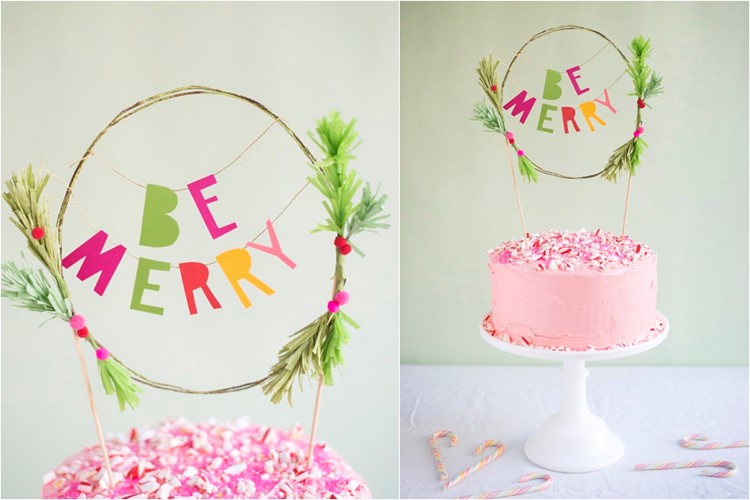 Vyrobte si ozdobu na tortu sami Písmo Be Merry