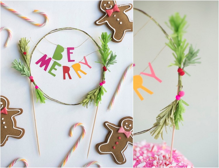 Torta na vianočné ozdoby Borovicové ratolesti z krepového papiera