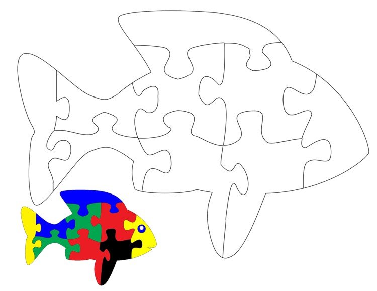 decouple-puzzle-začiatočníci-deti-zvieratá-ryby