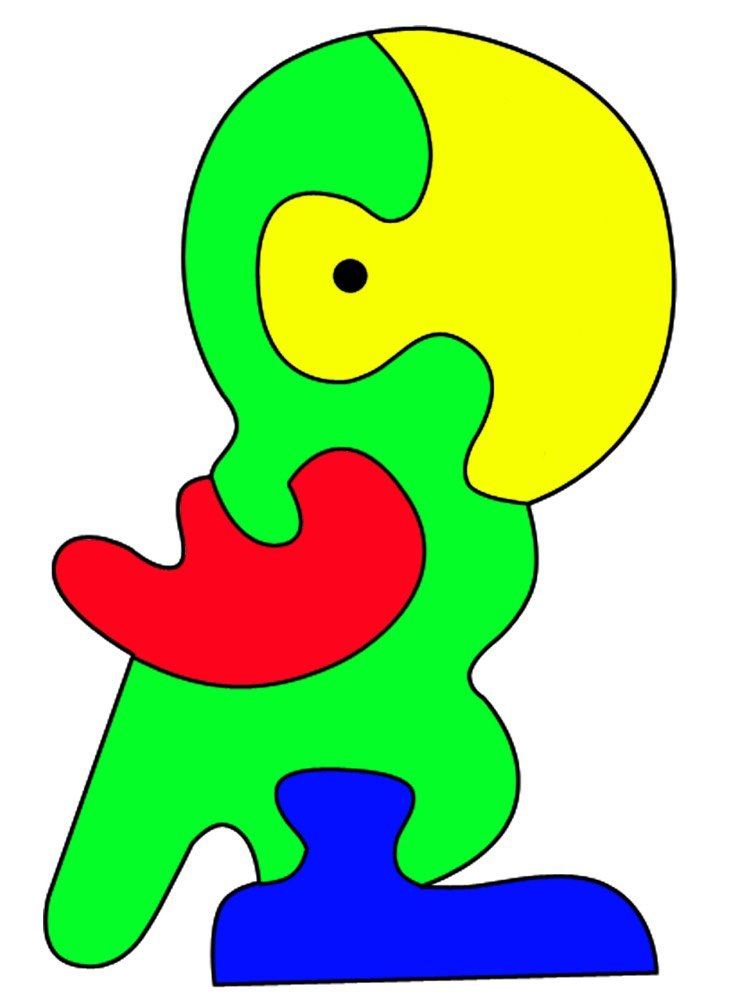 rolovacia píla-šablóny-voľná tlač-papagáj-puzzle-batoľatá