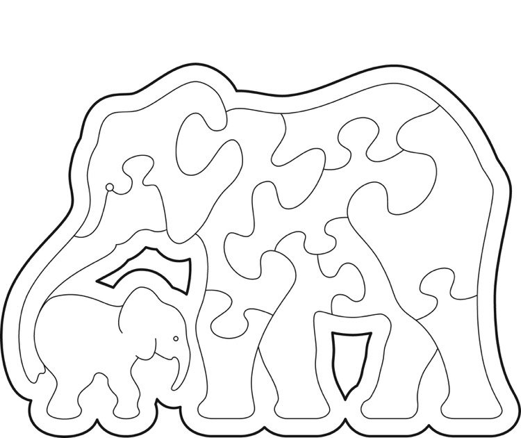 Scroll saw-templates-free-print-animals-elephant-puzzle-wooden-box