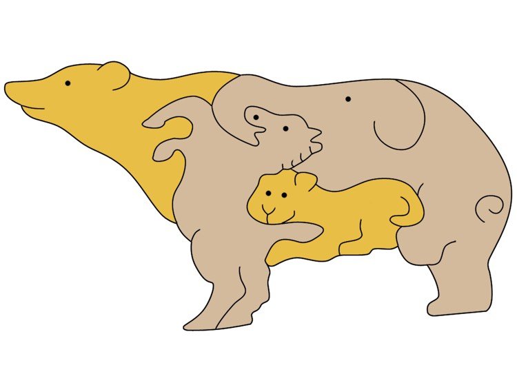 Scroll saw-template-free-print-animals-bear-horse-elephant-creative