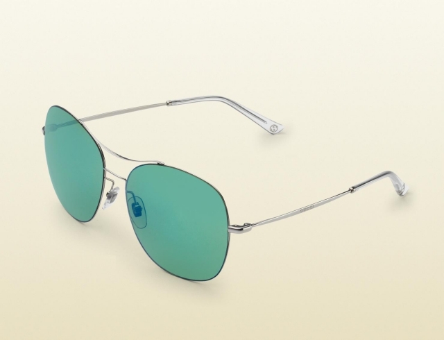 Zelená šošovica prináša originalitu gucci-green-lens-2014-aviator-model