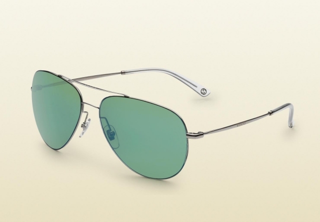 Letec so zelenými šošovkami a tenkými spánkami gucci-green-aviator-2014-idea-leto