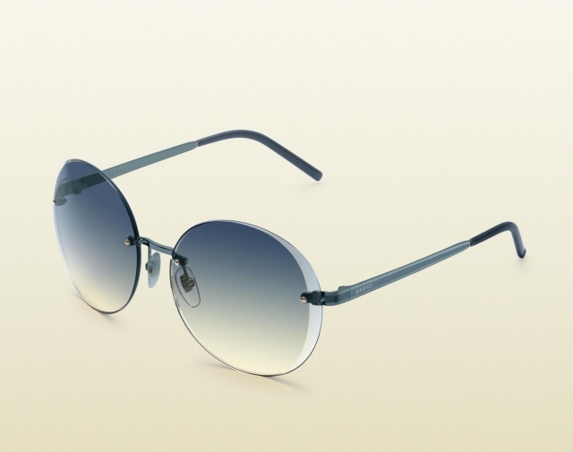 Okrúhle šošovky Lennon, modré pre všetky časti okuliarov dámske-slnečné okuliare-gucci-2014-nápady