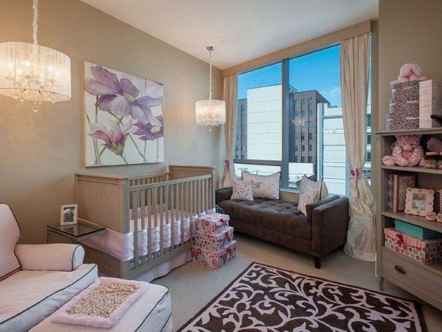 nápady pre malú detskú izbu dievča ružové béžové farby