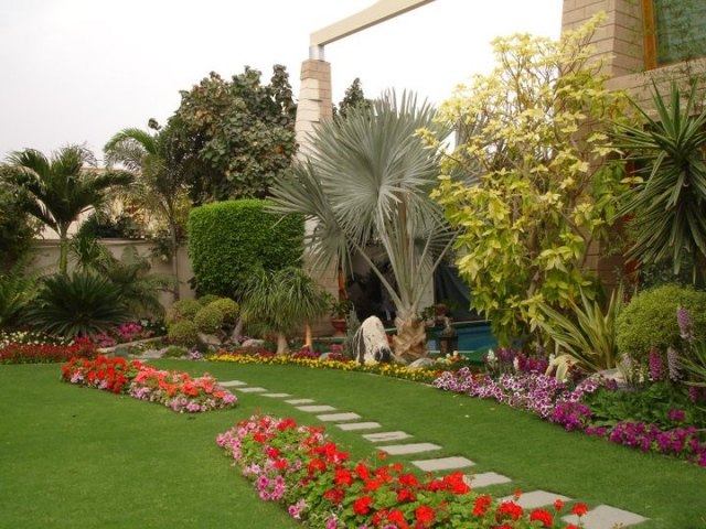 nápady na dizajn záhrady príklady trávnikových štvorcových platní muškátov príklady záhradného dizajnu trávnikové štvorcové platne muškáty