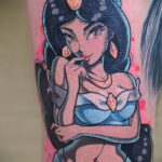 Tatuaż z księżniczką Dżasminą - Aladyn - zdjęcie 4