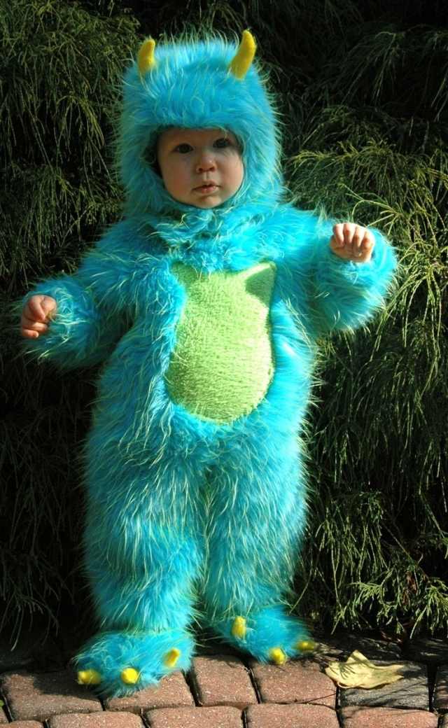 mini sulley monštrá vrátane halloweenskeho kostýmu baby blue mini sulley monštrá vrátane halloweenskeho kostýmu pre dieťa
