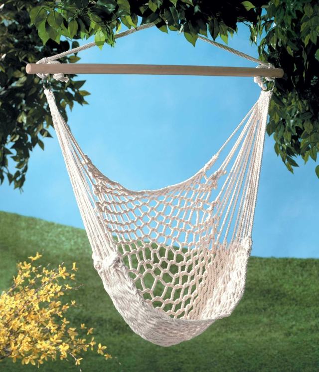 Závesná stolička s dizajnom tkaná plocha trávnika