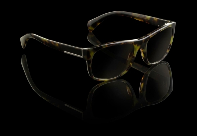 Slnečné okuliare béžovo hnedý zelený rám Pánske okuliare v béžovo hnedom zelenom ráme