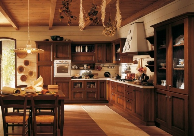 Kuchyňa vo francúzskom štýle, bukové drevo, lakované Štýl vidiecky dom vzhľad bukové drevo lakované masívne predné časti