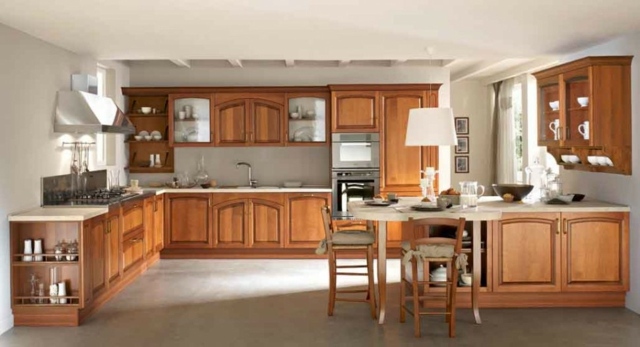 Drevená kuchynská linka, jedálenský kút, dizajnové čelá rámu úložného priestoru Dizajnový úložný priestor jedálenského kúta Rámové predné diely Odsávač pár