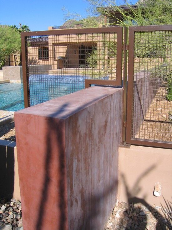 záhradný plot bazén záhradná stena železné sieťové panely