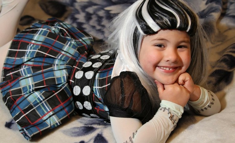 halloween kostým monštrum vysoká Frankie Stein dievčenská sukňa blúzka