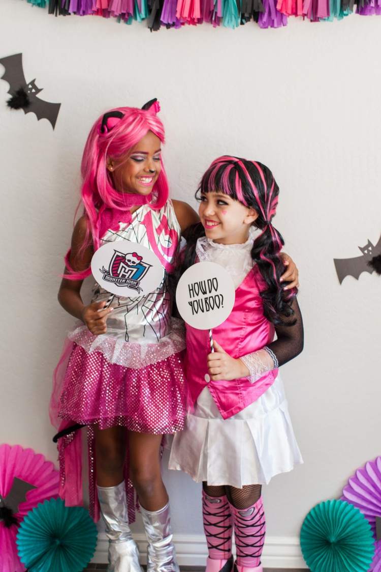 draculaura clawdeen vlčie monštrum vysoké kostýmy s parochňou halloweenskou dekoráciou