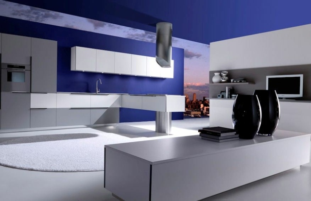 moderné nápady na dizajn kuchyne biely rozdeľovač miestností minimalistický nápady na dizajn biely rozdeľovač miestností minimalistický pult s vysokým leskom