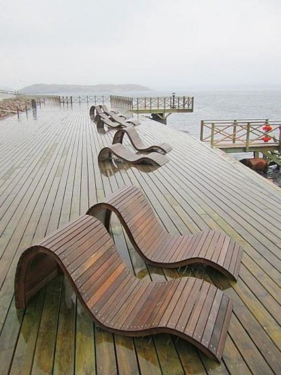 ležadlá z drevenej terasy moderné dizajnové kreslá do obývačky vyrobené z dreva