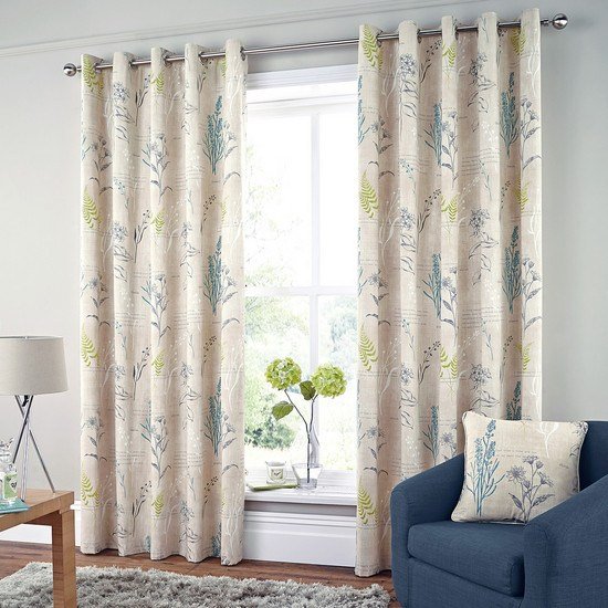 Závitové závesy-dekorácia interiéru-kvetinové-vzorované-dekorácie okien