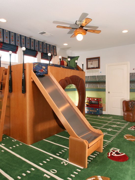 drevená posteľ detský nábytok s posuvne-dreveným rámom koberec podlaha zelená