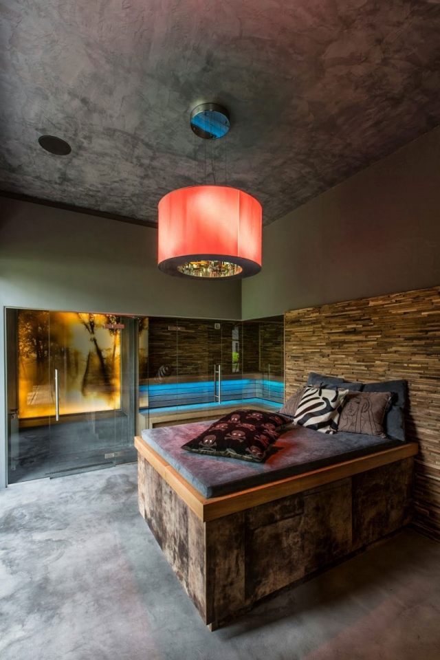 osvetlenie-spálňa-eklektická-oranžová-závesná lampa