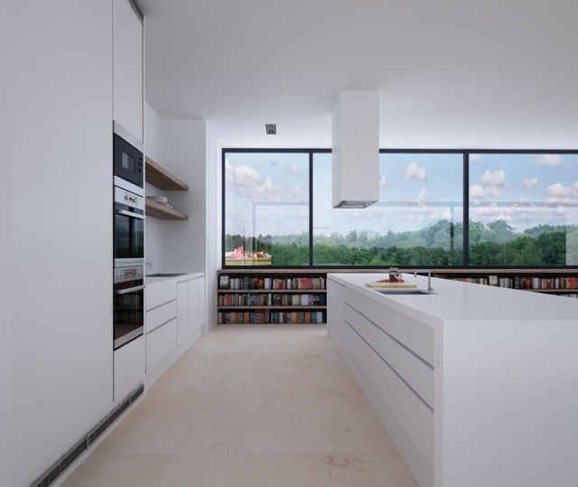 Kuchynský ostrovček-pevný povrch-kuchynská pracovná doska-matný povrch