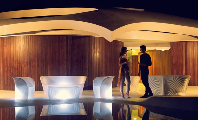 Osvetlenie záhradného nábytku Moderné nápady talianskeho dizajnérskeho nábytku Osvetlenie nábytku Led moderné nápady štýlové