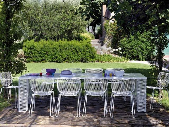 moderné biele stoličky záhradný stôl z tepaného železa jemná výroba Záhradný stôl z tepaného železa jemná výroba Záhradný dizajn Espllatz