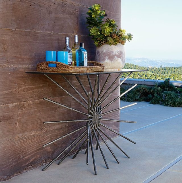 Kovový záhradný stôl Nápady na servírovací stôl Záhradný stôl slúžiaci na nápady na stôl navrhuje nábytok