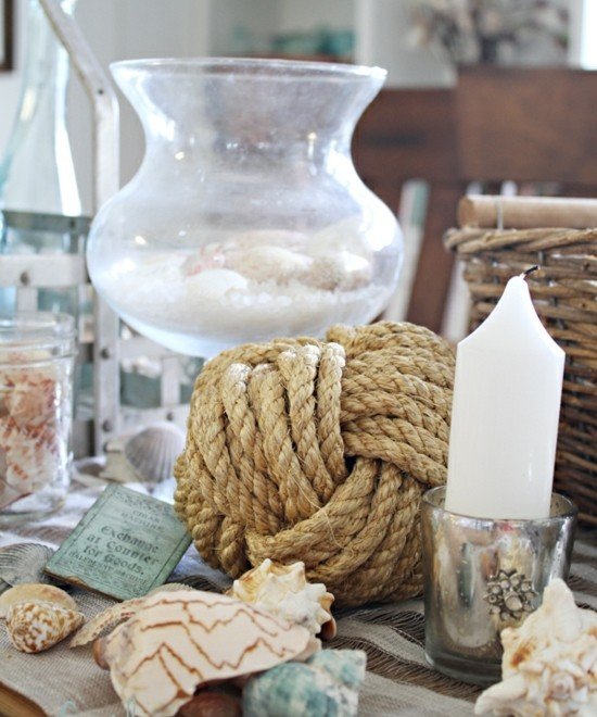 Nápady na dekoráciu stola laná