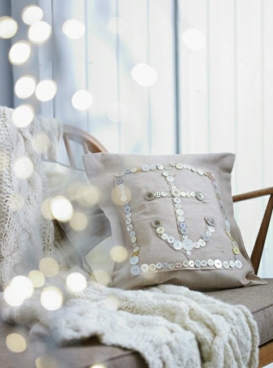 Námorné dekoračné vankúše si vyrábate kotvy sami