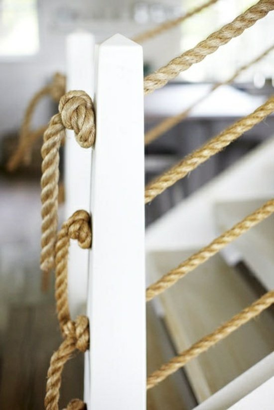 Laná schodiskové zábradlie námorná dekorácia