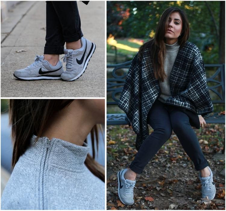 80. roky-móda-tenisky-sivá-štýlová-športovo-oversized-kabát