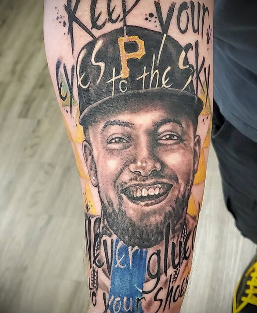 Zdjęcie portretu tatuażu Maca Millera 20.01.2021 №0060 - Tatuaż Mac Miller -