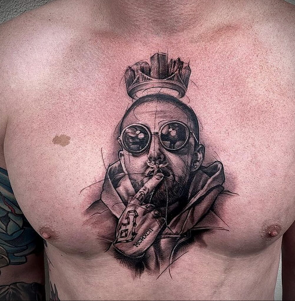 Zdjęcie portretu tatuażu Maca Millera 20.01.2021 №0058 - Tatuaż Mac Miller -